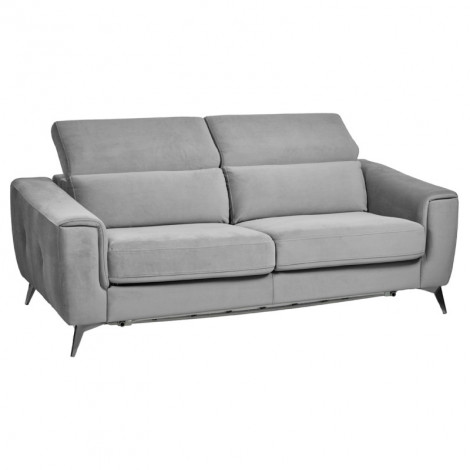 Canapé convertible express en velours gris avec matelas - SOFA|Canape|Meuble et moi