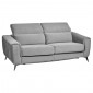 Canapé convertible express en velours gris avec matelas - SOFA|Canape|Meuble et moi