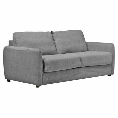 Canapé convertible express en tissu chiné gris avec matelas - JENNY|Canape|Meuble et moi