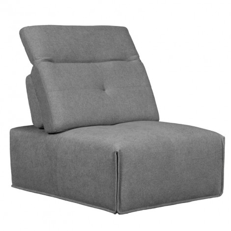 Chauffeuse modulable en tissu gris dossier têtière réglables - LIVING|Canape|Meuble et moi