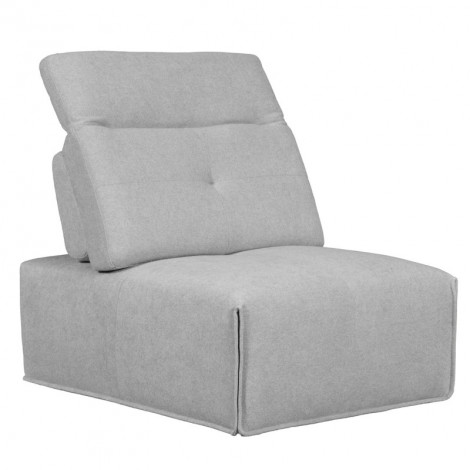 Chauffeuse modulable tissu gris clair dossier réglable - LIVING|Canape|Meuble et moi