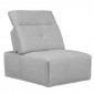 Chauffeuse modulable tissu gris clair dossier réglable - LIVING|Canape|Meuble et moi