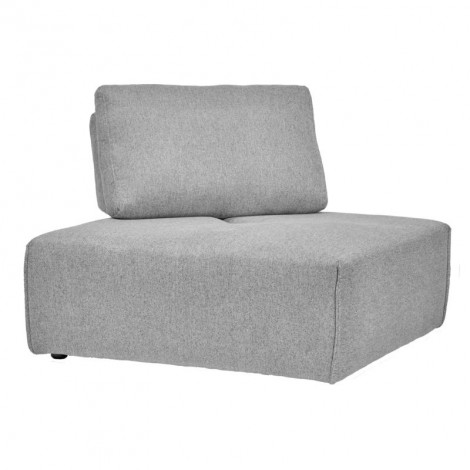 Angle canapé modulable avec dossier réglable tissu gris clair - MODULO|Canape|Meuble et moi