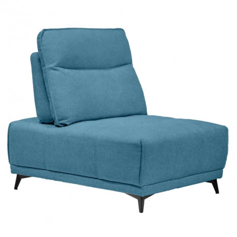 Chauffeuse pour canapé modulable en tissu bleu dossier réglable - GINA|Canape|Meuble et moi