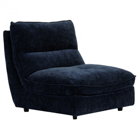 Chauffeuse pour canapé modulable en tissu doux bleu nuit - CHARLES|Canape|Meuble et moi