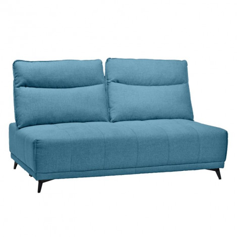 Chauffeuse double canapé modulable tissu bleu dossier réglable - GINA|Canape|Meuble et moi