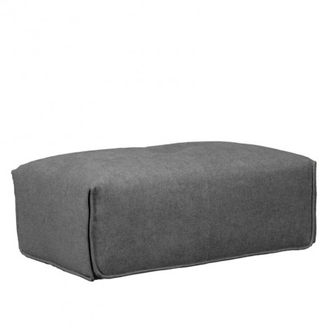 Pouf 105 cm rectangulaire pour canapé composable tissu gris - LIVING|Canape|Meuble et moi