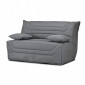 Banquette lit BZ 140x190 cm en tissu gris et matelas 12 cm - CYRIAC|Canape|Meuble et moi