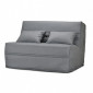 Banquette lit BZ 140x200 cm en tissu gris et matelas 15 cm - ANATOLE|Canape|Meuble et moi