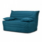 Banquette lit BZ 140x190 cm en tissu bleu et matelas 12 cm - CYRIAC|Canape|Meuble et moi