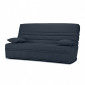 Clic clac 130x190 cm en tissu gris anthracite et matelas 13 cm - EBRO|Canape|Meuble et moi
