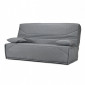 Clic clac 130x190 cm en tissu gris et matelas Bultex®14 cm - TEODORE|Canape|Meuble et moi