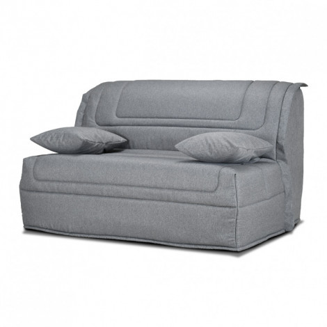 Banquette lit BZ 140x190 cm en tissu gris matelas 12 cm – BUZZY|Canape|Meuble et moi