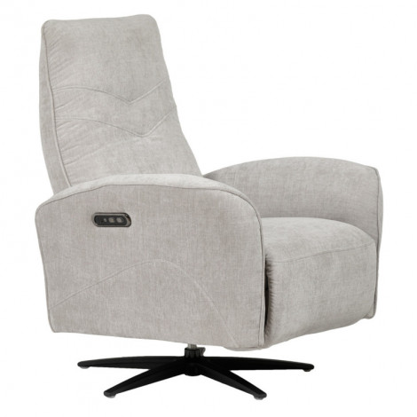 Fauteuil relax électrique rotatif 360° tissu microfibre gris - TIMEO|Fauteuil / Chauffeuse|Meuble et moi