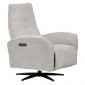 Fauteuil relax électrique rotatif 360° tissu microfibre gris - TIMEO|Fauteuil / Chauffeuse|Meuble et moi