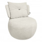 Fauteuil pivotant 360° en tissu beige avec coussin amovible - ERNESTO|Fauteuil / Chauffeuse|Meuble et moi