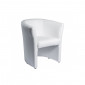 Fauteuil cabriolet blanc en simili design contemporain - CABRI|Fauteuil / Chauffeuse|Meuble et moi
