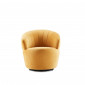 Fauteuil en tissu velours jaune pivotant - COROLLA|Fauteuil / Chauffeuse|Meuble et moi