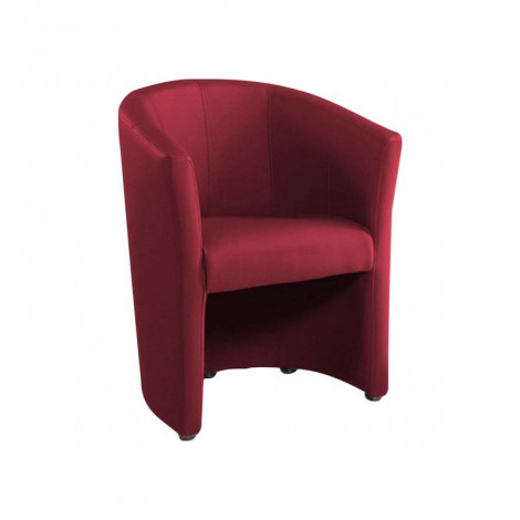 Fauteuil cabriolet tissu rouge bordeaux - CABRI|Fauteuil / Chauffeuse|Meuble et moi