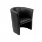 Fauteuil Cabriolet noir en simili design contemporain - CABRI|Fauteuil / Chauffeuse|Meuble et moi