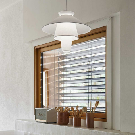 Suspension ruche taille S de Market Set (blanc, rose, ocre)|Suspensions|Lampe Avenue