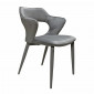Chaise en velours gris avec accoudoirs et pieds velours - SWEET|Chaise|Meuble et moi