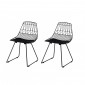 2 chaises filaires métal noir - Kirk|Chaise|Meuble et moi