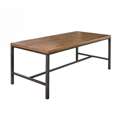 Table repas 180 cm bois rustique métal noir industriel - FACTORY|Table|Meuble et moi