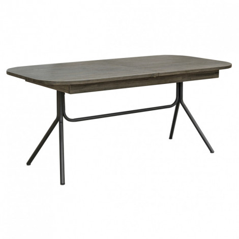 Table repas extensible L180/220 cm en bois cendré et métal - KUBI|Table|Meuble et moi