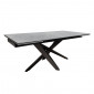 Table extensible 180 à 260 cm céramique gris béton pieds métal - OPUS|Table|Meuble et moi