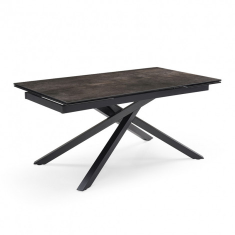 Table extensible 160/240 cm céramique gris vieilli pied torsadé - MAINE 05|Table|Meuble et moi