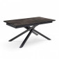 Table extensible 160/240 cm céramique gris vieilli pied torsadé - MAINE 05|Table|Meuble et moi