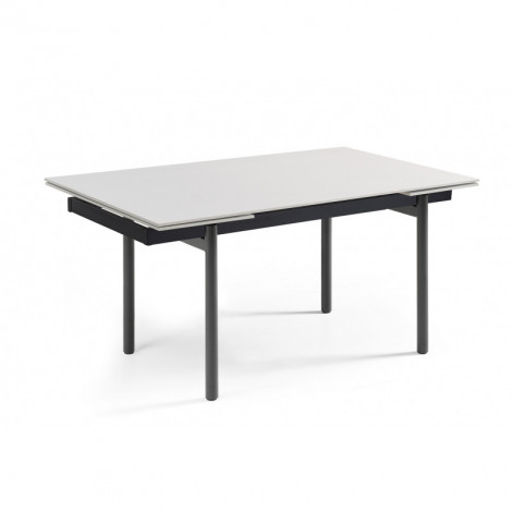 Table extensible 160/240 cm céramique blanc pieds droits - OREGON 09|Table|Meuble et moi