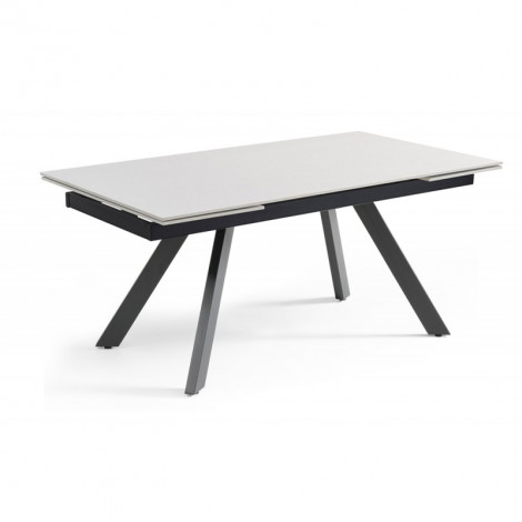 Table extensible 160/240 cm céramique blanc 4 pieds inclinés - OREGON 08|Table|Meuble et moi