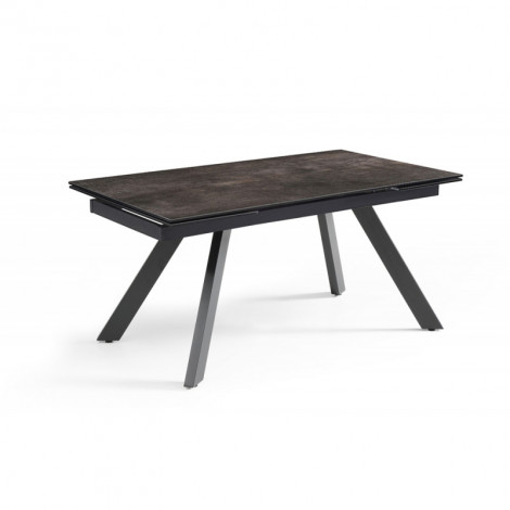 Table extensible 160/240 cm céramique gris vieilli pieds inclinés - MAINE 08|Table|Meuble et moi