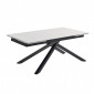 Table extensible 160/240 cm céramique blanc pied torsadé - OREGON 05|Table|Meuble et moi