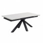 Table extensible 160/240 cm céramique blanc pied croix - OREGON 04|Table|Meuble et moi