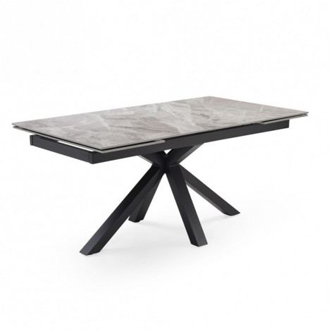 Table extensible 160/240 cm céramique gris marbré pied croix - DAKOTA 04|Table|Meuble et moi