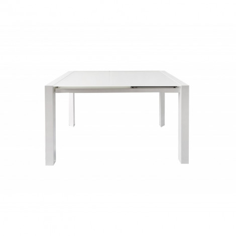 Table extensible 120 à 180 cm plateau verre blanc - LUCIOLE|Table|Meuble et moi