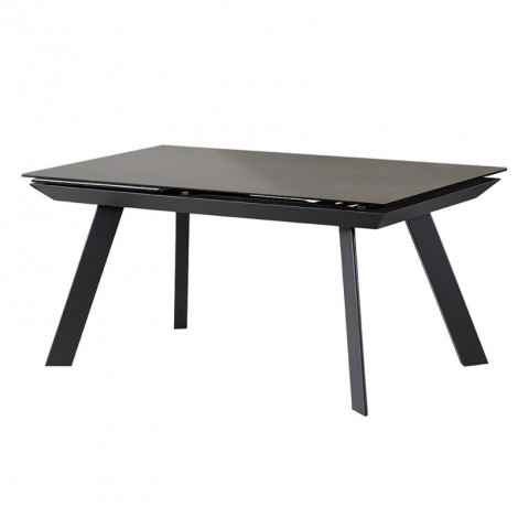 Table extensible 160 à 240 cm en céramique gris et pieds acier - DRAKKAR|Table|Meuble et moi