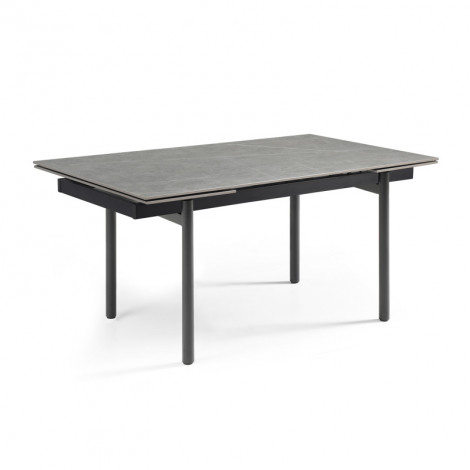 Table extensible 180/260 cm céramique gris marbré pieds droits - ARIZONA 09|Table|Meuble et moi