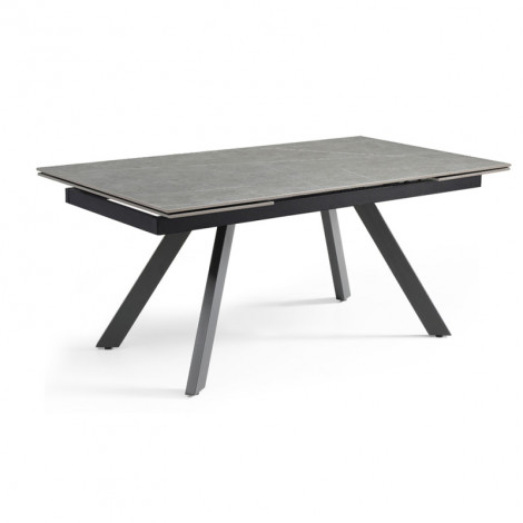 Table extensible 180/260 cm céramique gris marbré pieds inclinés - ARIZONA 08|Table|Meuble et moi