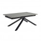 Table extensible 180/260 cm céramique gris marbré pied torsadé - ARIZONA 05|Table|Meuble et moi