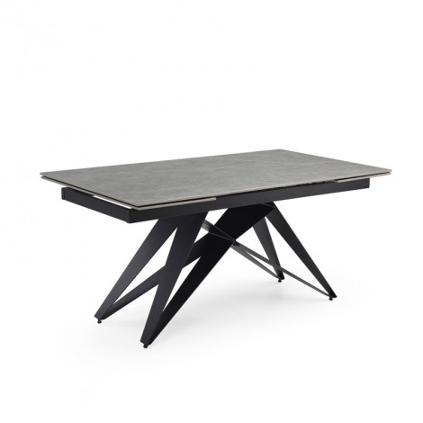 Table extensible 180/260 cm céramique gris marbré pied géométrique - ARIZONA 03|Table|Meuble et moi