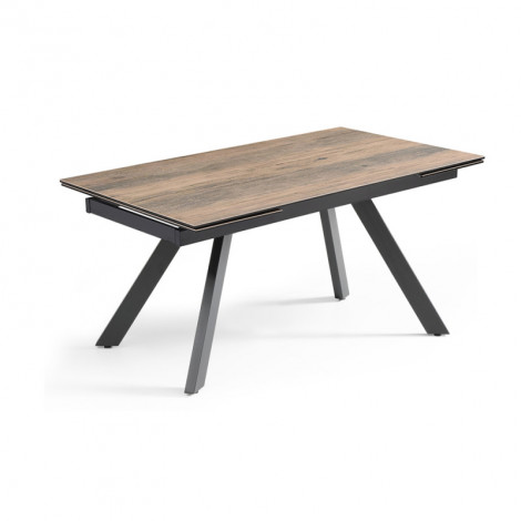 Table extensible 180/260 cm céramique effet bois pieds inclinés - TEXAS 08|Table|Meuble et moi