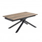 Table extensible 180/260 cm céramique effet bois pied torsadé - TEXAS 05|Table|Meuble et moi