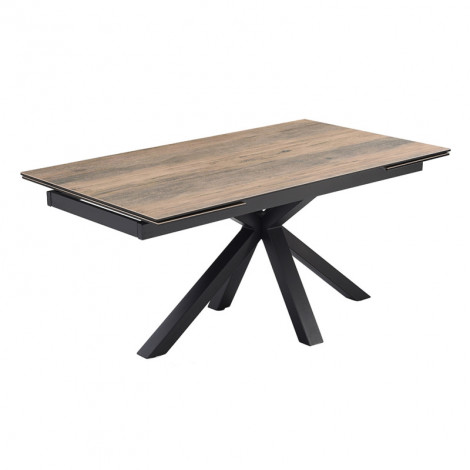 Table extensible 180/260 cm céramique effet bois pied croisé - TEXAS 04|Table|Meuble et moi