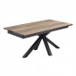 Table extensible 180/260 cm céramique effet bois pied croisé - TEXAS 04|Table|Meuble et moi
