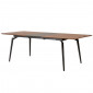 Table extensible 180 à 230 cm plaquée en noyer et pieds métal - CARSON|Table|Meuble et moi