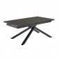 Table extensible 160/240 cm céramique gris foncé pied torsadé - UTAH 05|Table|Meuble et moi